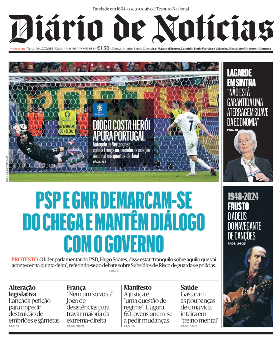 Prima-pagina-Diario de Noticias-edizione-di-oggi-20240702